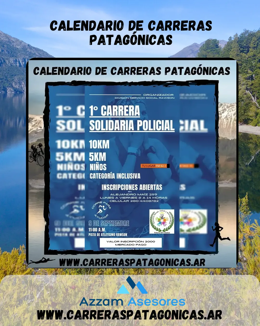Flyer de 1° Carrera Solidaria Policial 2023