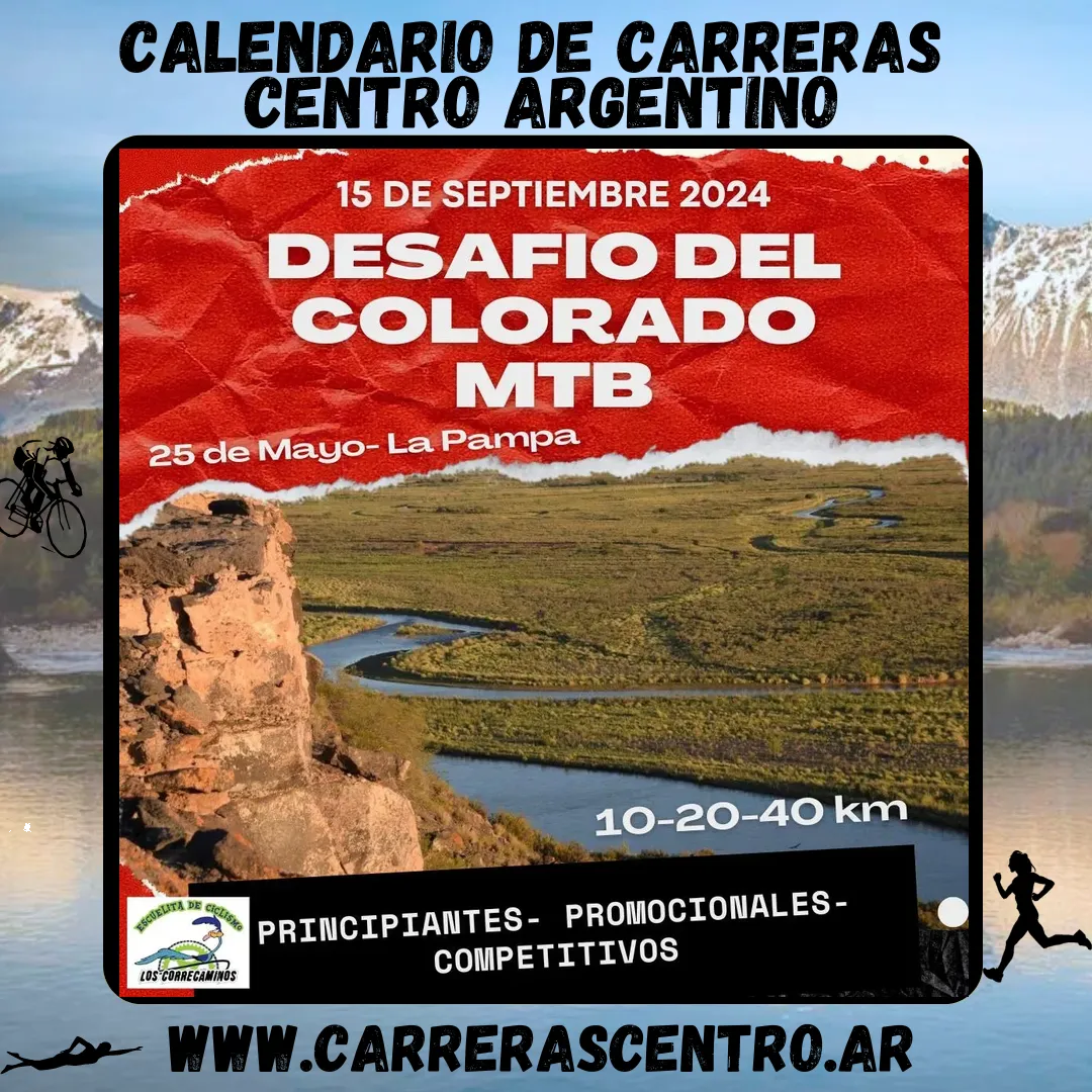Flyer de 1° Desafío del Colorado MTB 2024