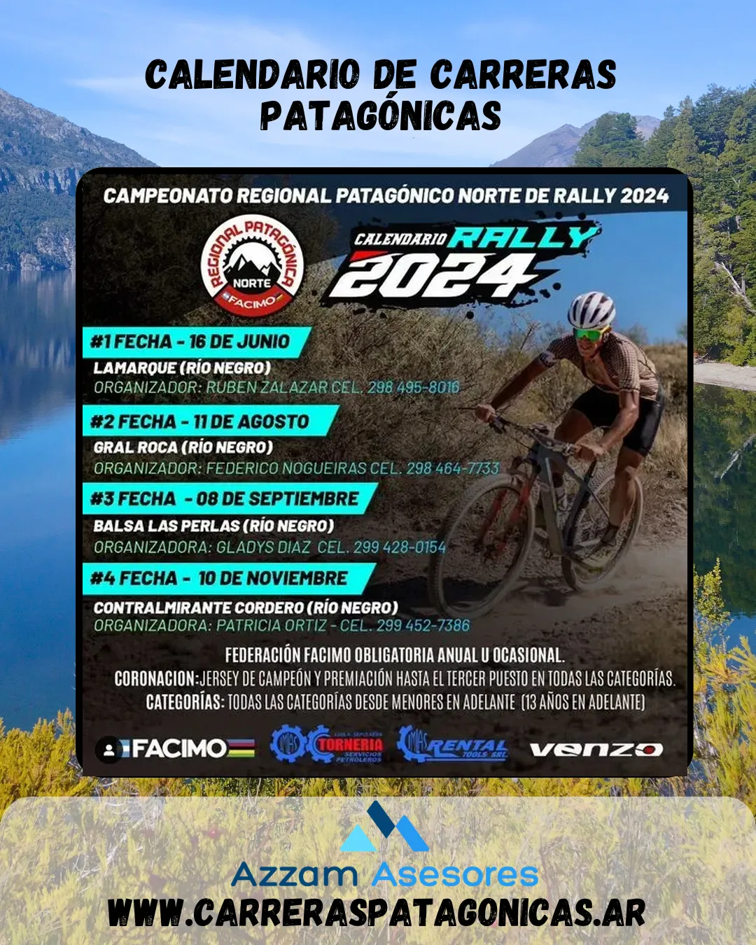 Flyer de 1 Fecha Campeonato Regional Patagónico Norte de Rally 2024