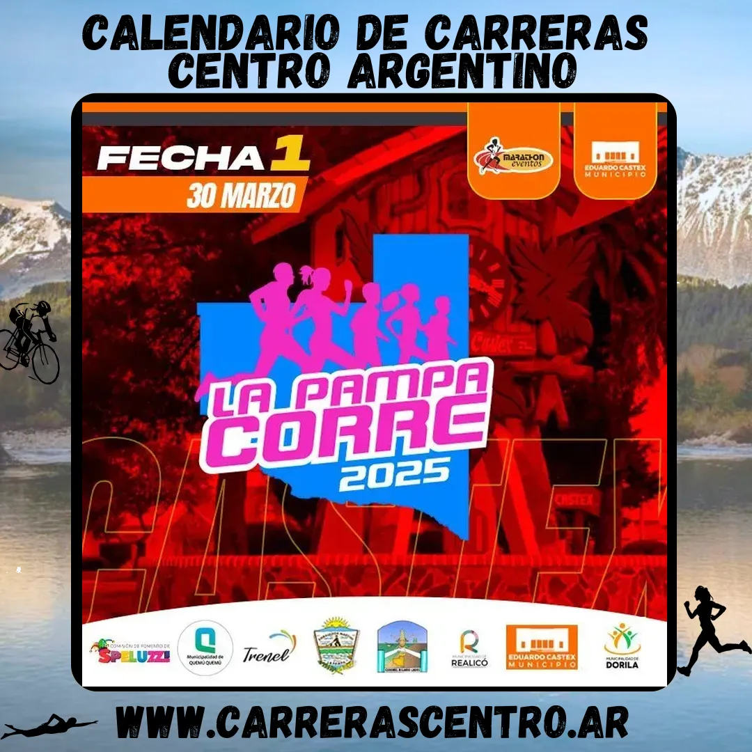 Flyer de La Pampa Corre 2025
