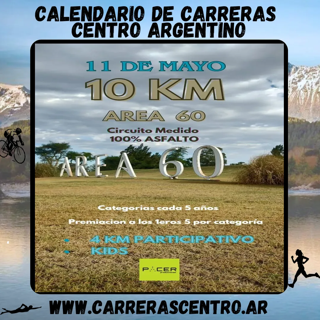 Flyer de 10K Área 60 2025
