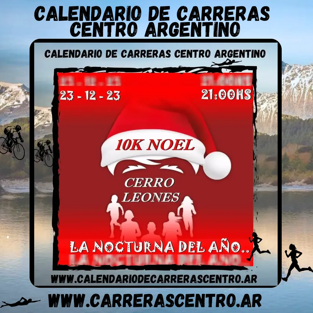 Flyer de 10K Noel «Cerro Leones» 2023