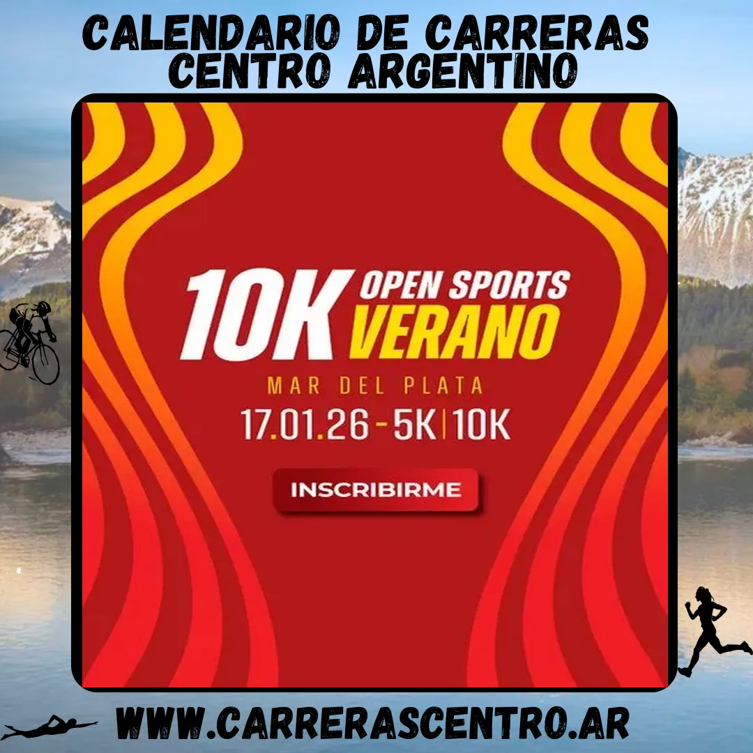 Flyer de 10K Open Sports Verano 2026