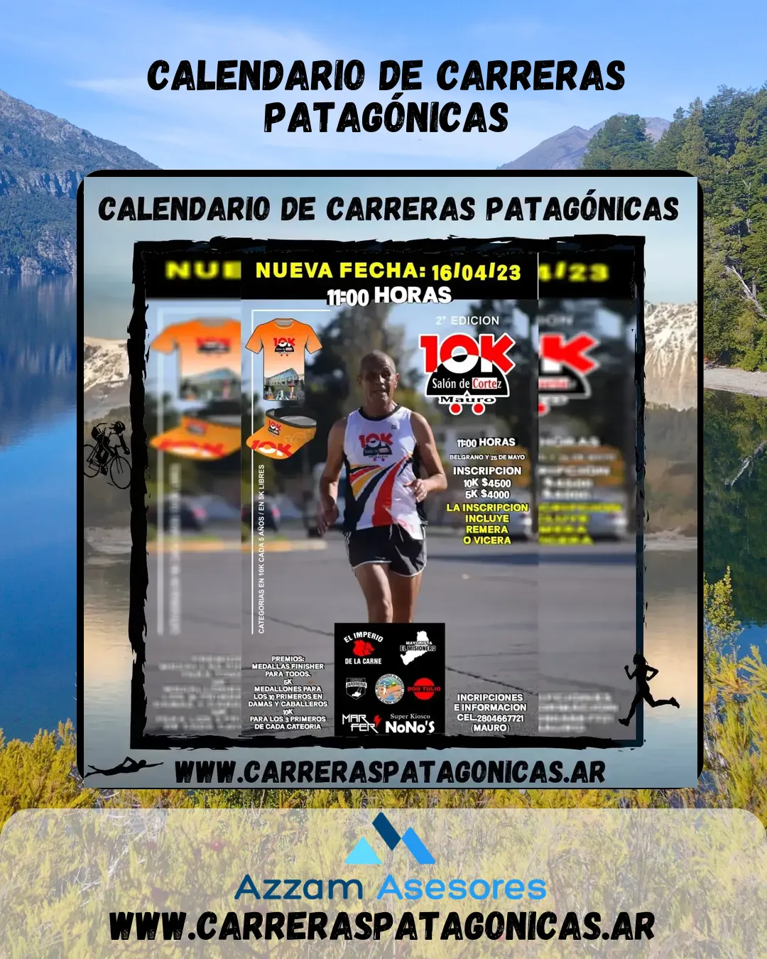 Flyer de 10K Salón de Cortez Mauro 2023