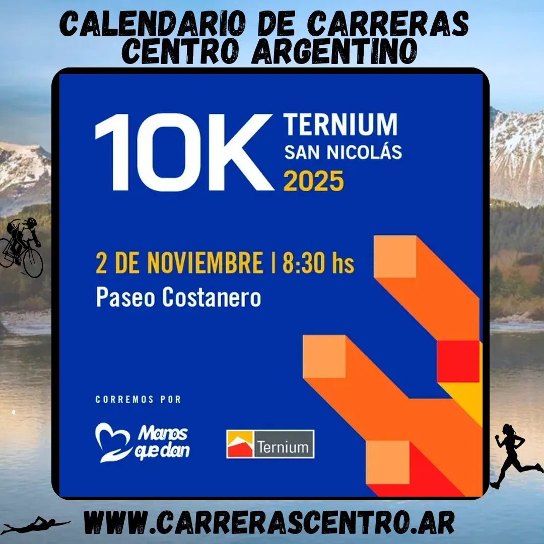 Flyer de 10K Ternium San Nicolás 2025