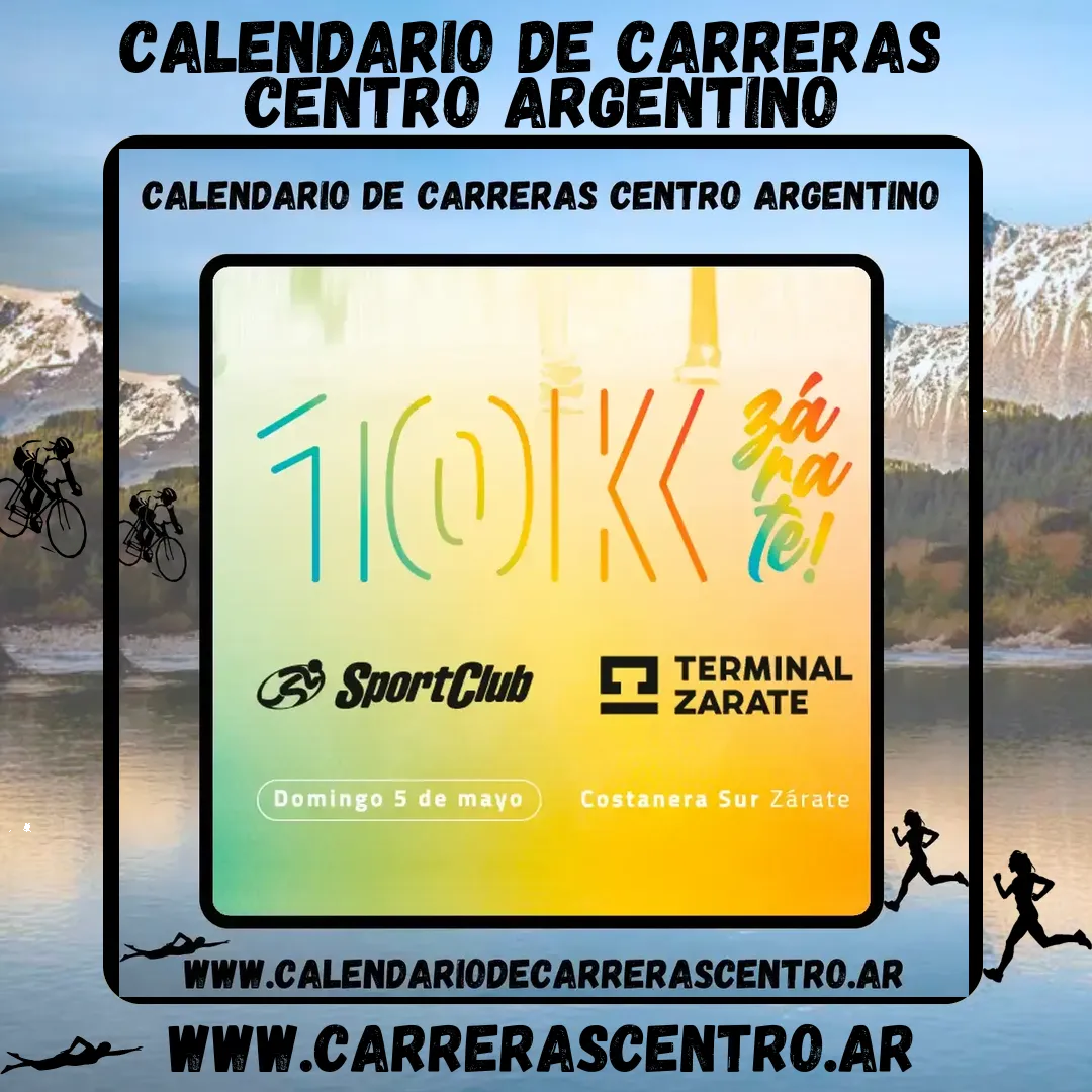 Flyer de 10K Zárate 2024