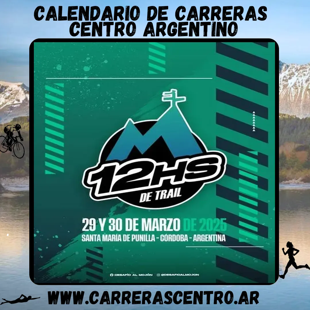 Flyer de 12Hs de Trail 2025
