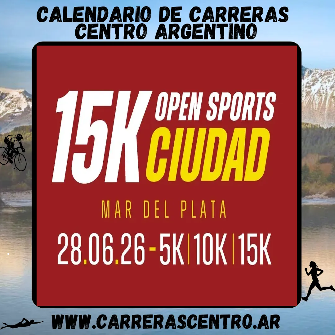 Flyer de 15K Ciudad Open Sports 2026