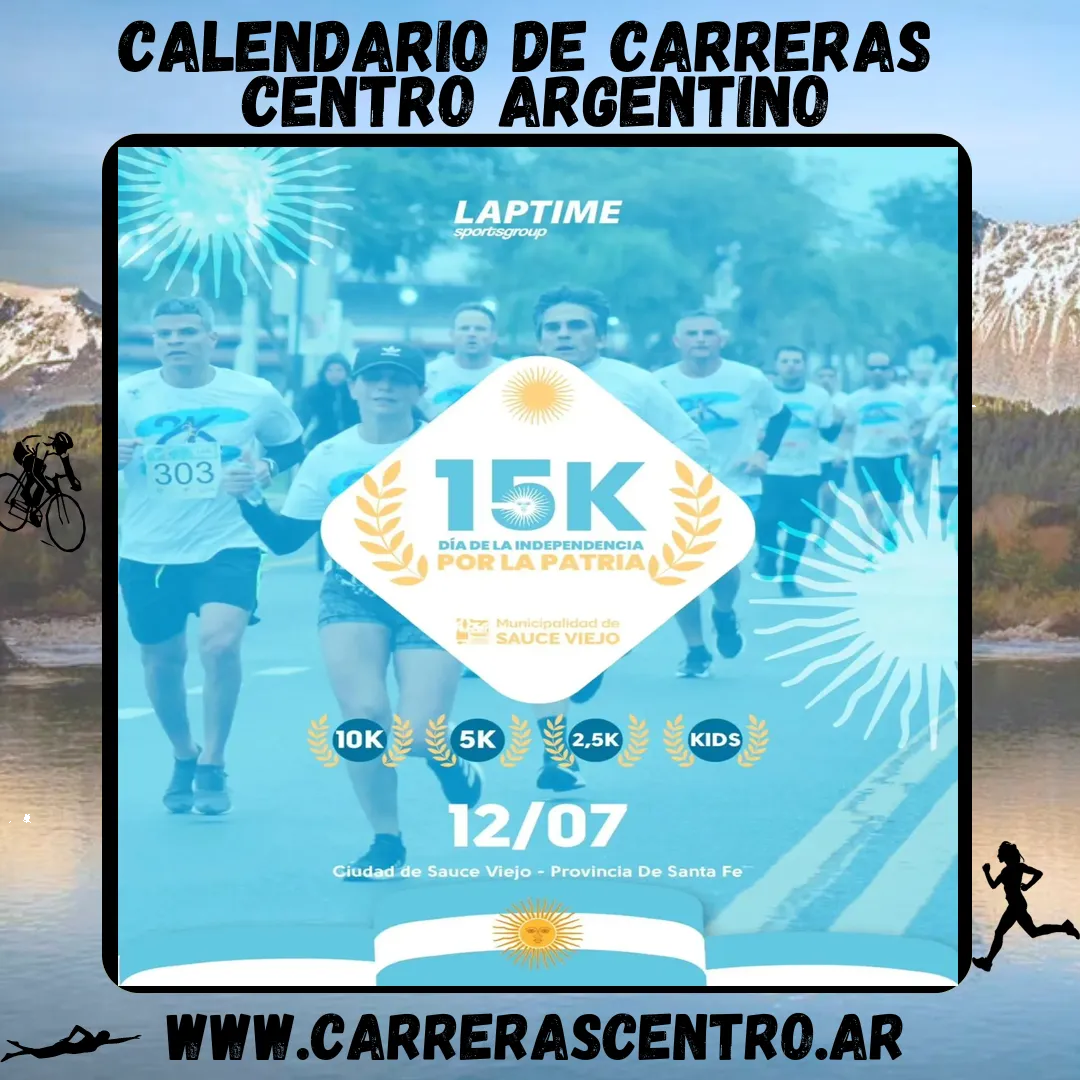 Flyer de 15K Día de la Independencia por la Patria 2026