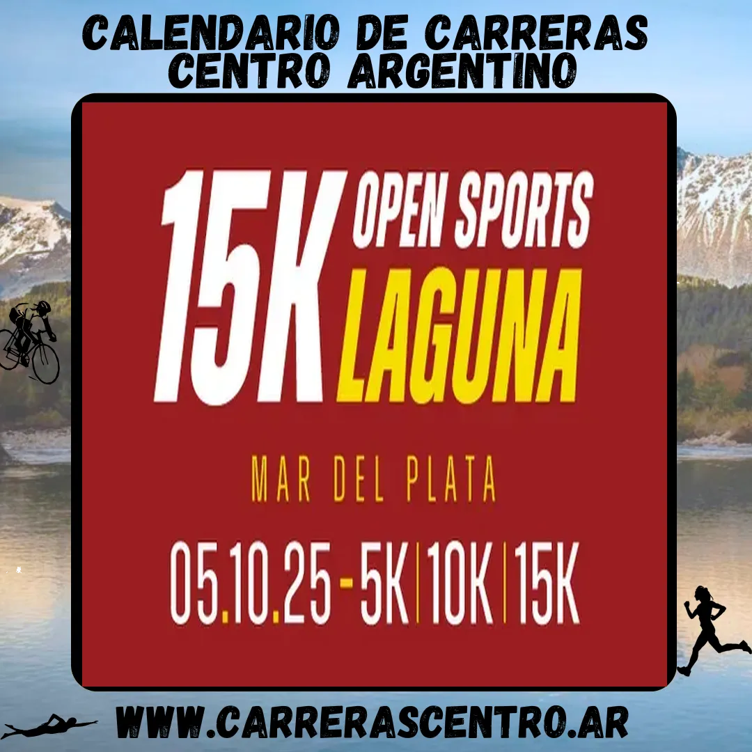 Flyer de 15K Open Sports Laguna 2025