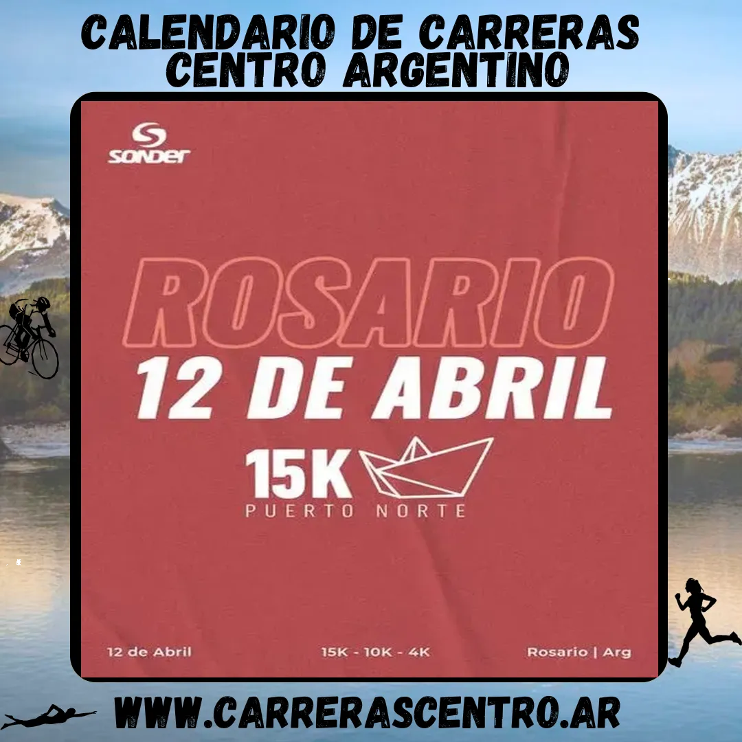 Flyer de 15K Puerto Norte 2026