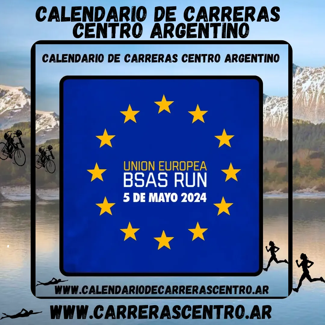 Flyer de 15K Unión Europea Bs As Run 2024