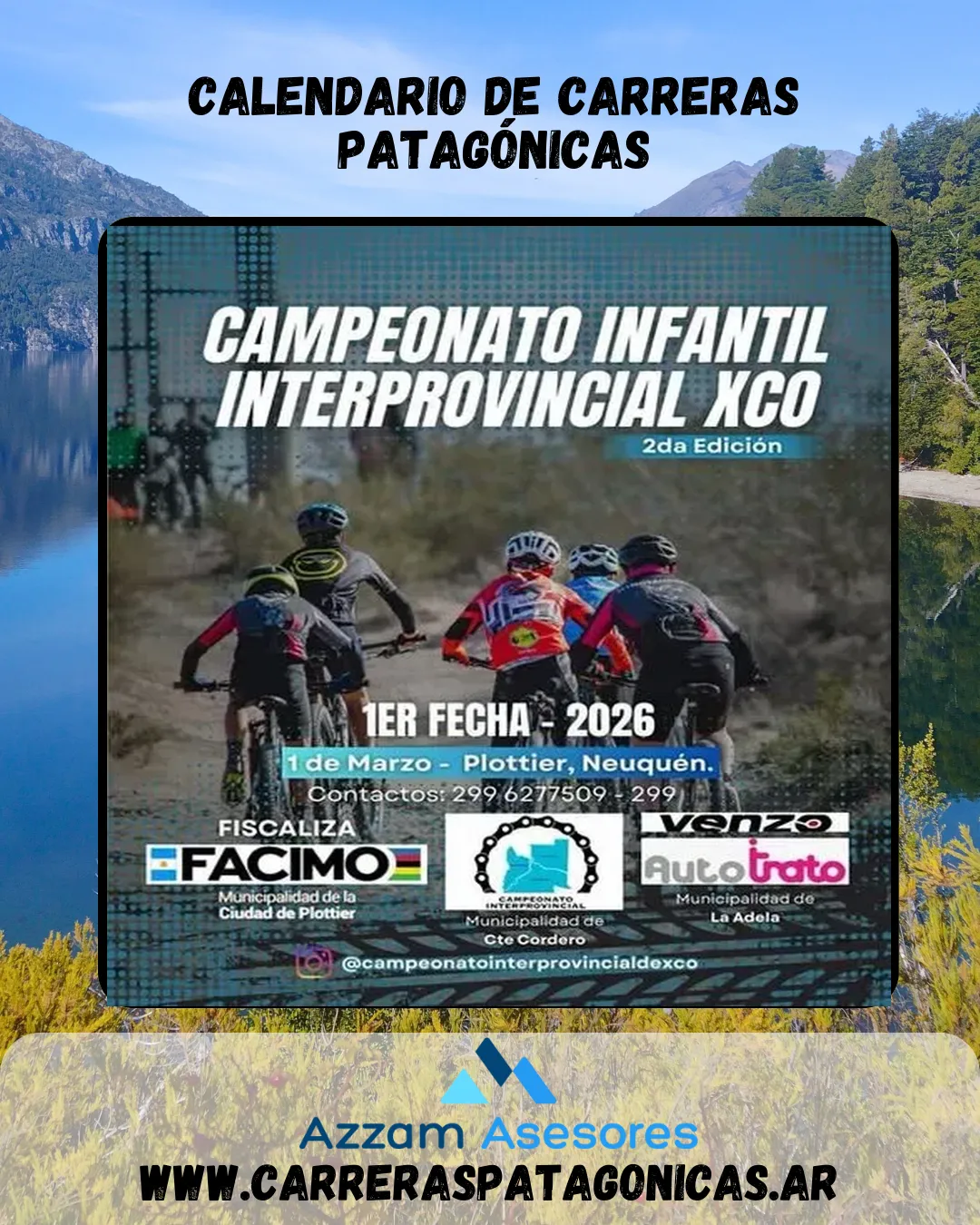 Flyer de 1era Fecha Campeonato Infantil XCO 2026