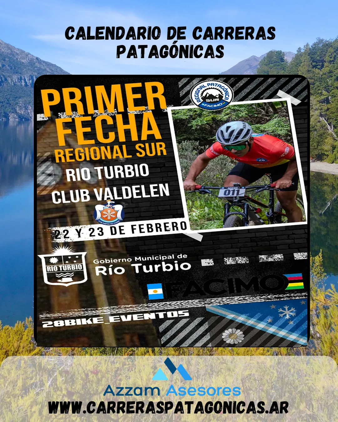 Flyer de 1era Fecha del Regional Patagónico Sur XCO 2025