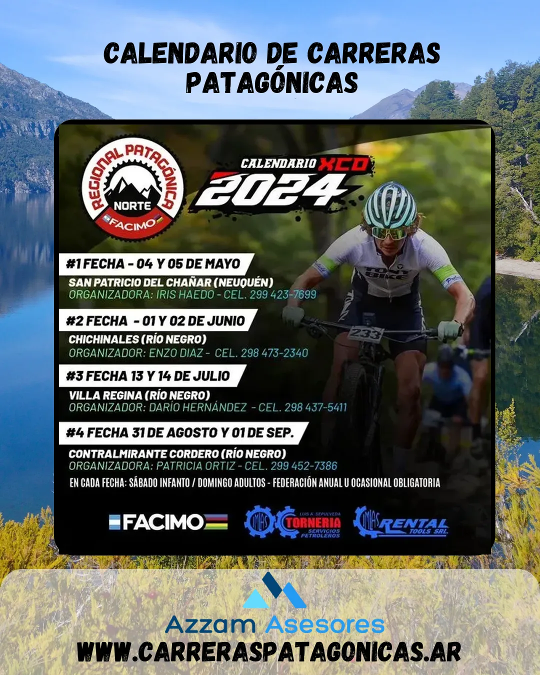 Flyer de 2° Fecha Regional Patagónico Norte XCO 2024