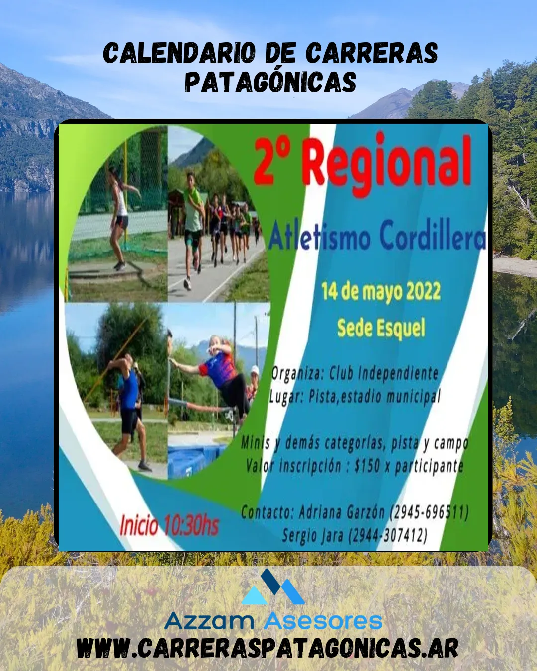 Flyer de 2° REGIONAL ATLETISMO CORDILLERA 2022