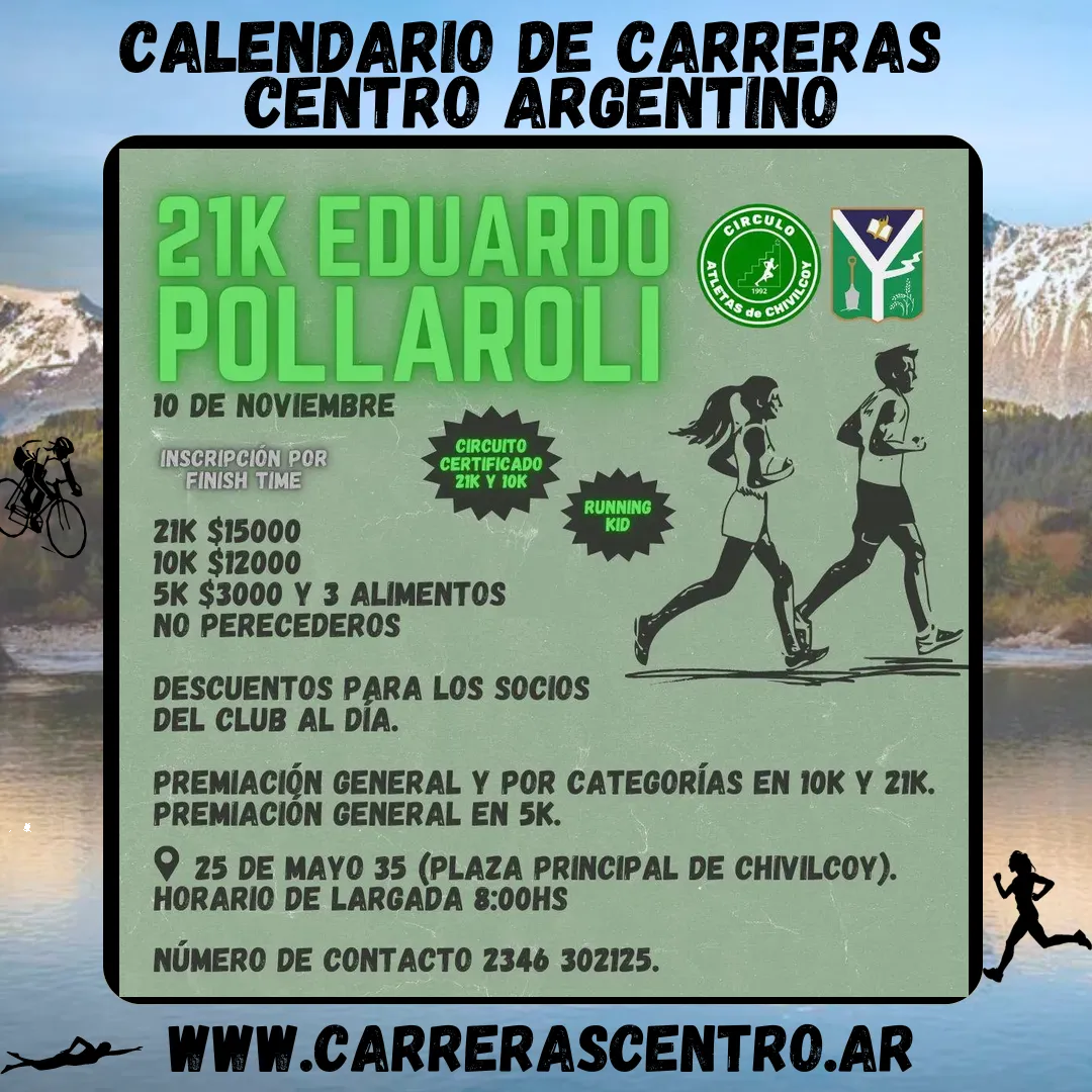 Flyer de 21K Eduardo Pollaroli 2024