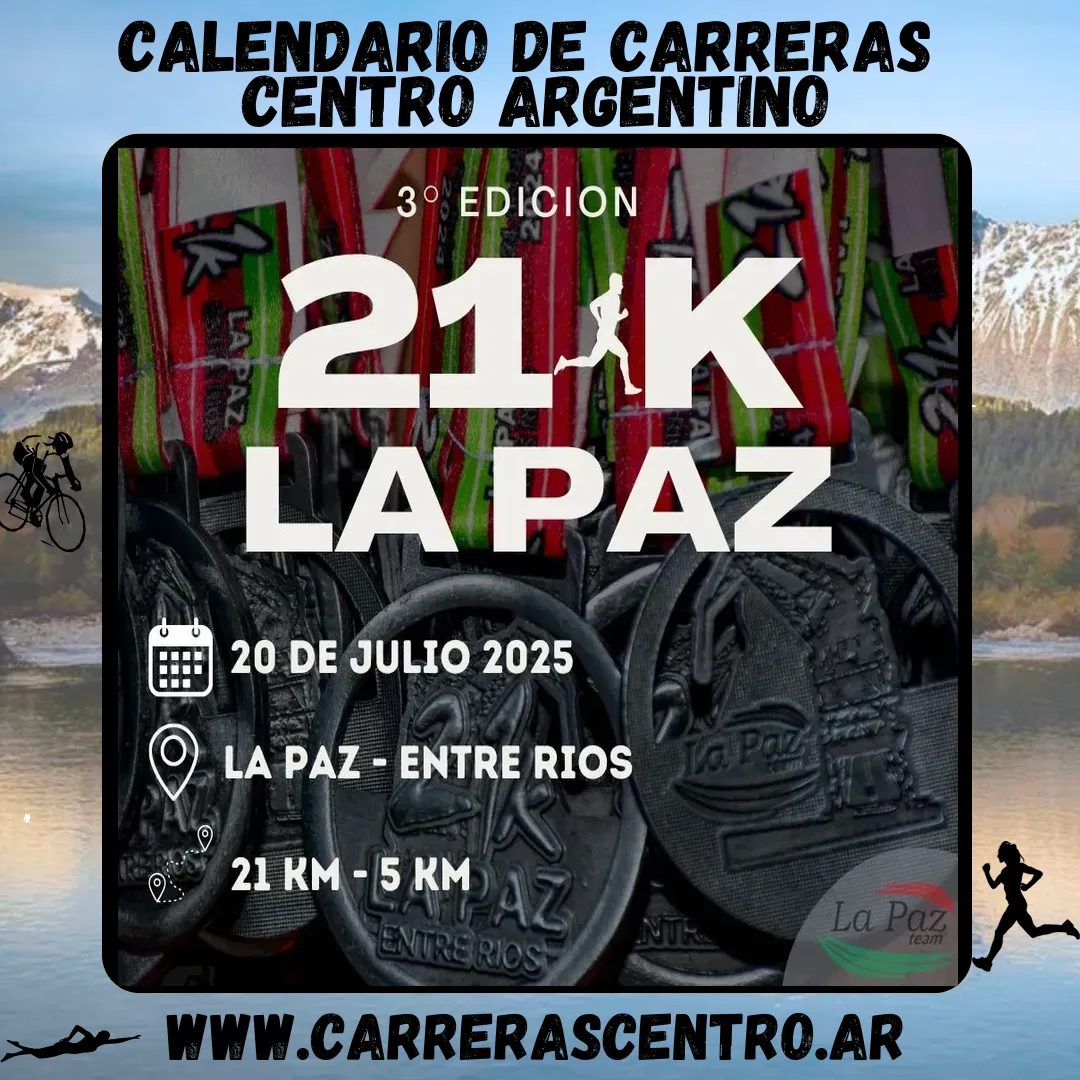 Flyer de 21K La Paz 2025