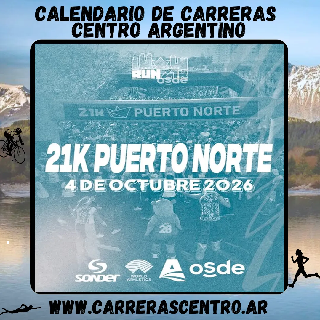 Flyer de 21K Puerto Norte 2026