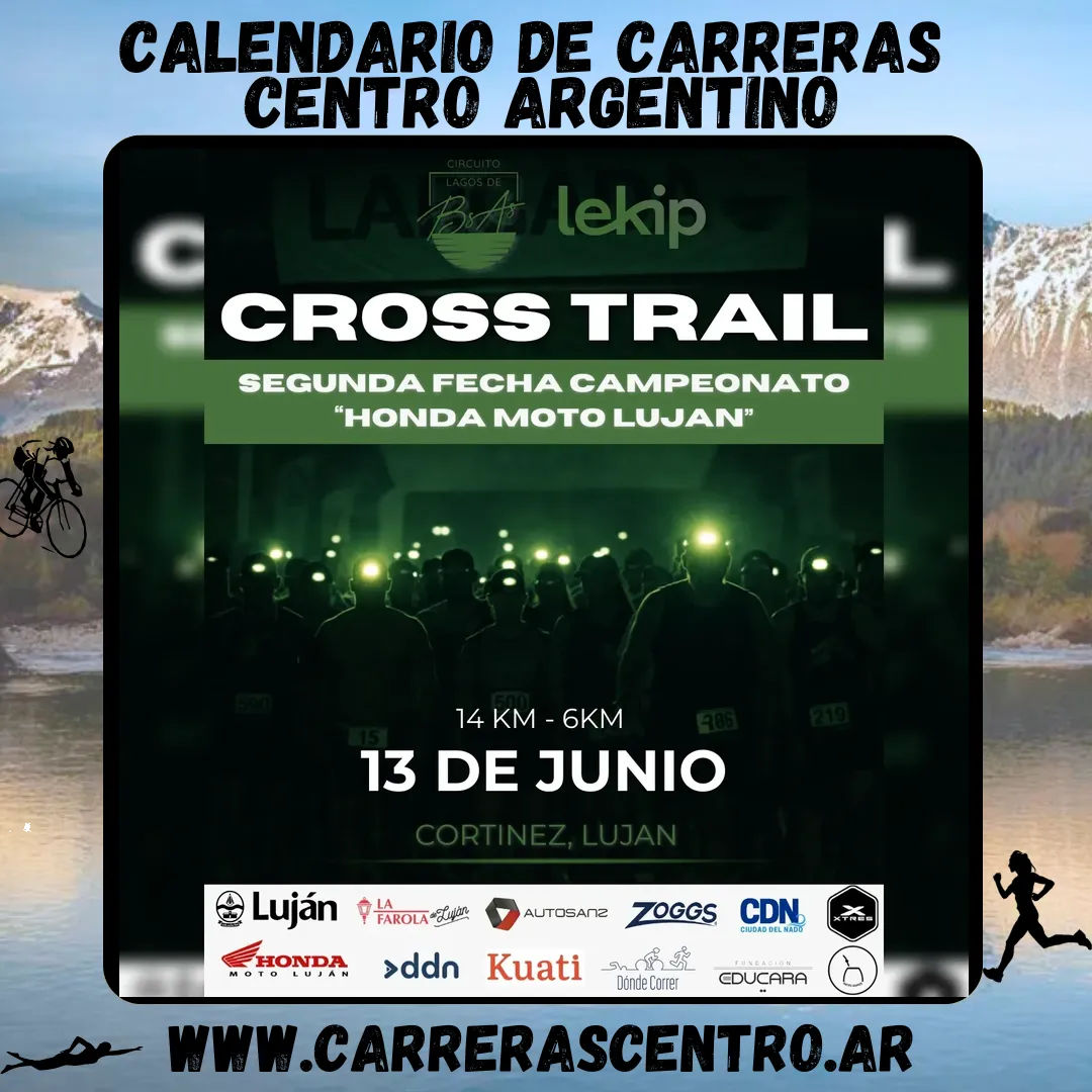 Flyer de 2da Fecha de Cross Bajo las Estrellas en Cortinez, Luján 2026