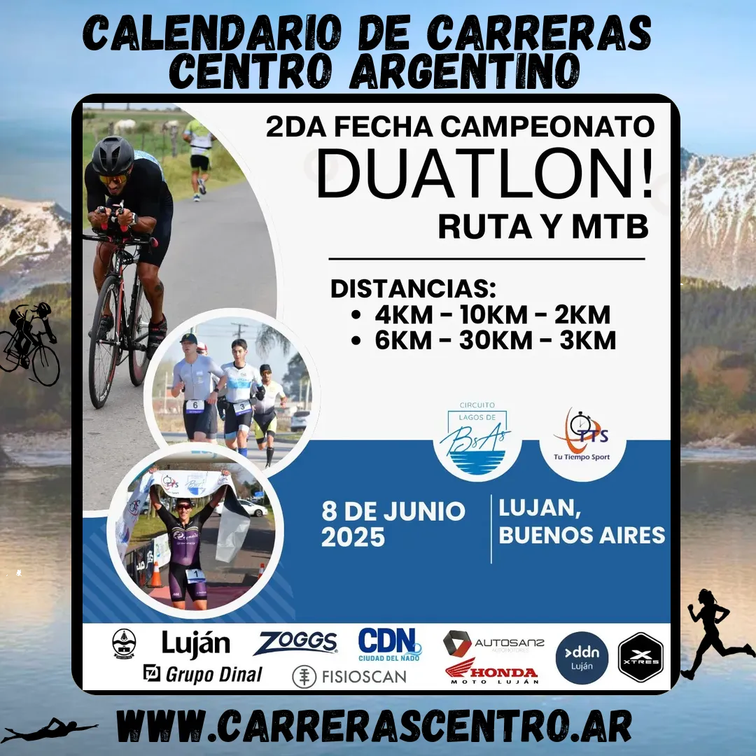 Flyer de 2da Fecha del Campeonato de Duatlón 2025