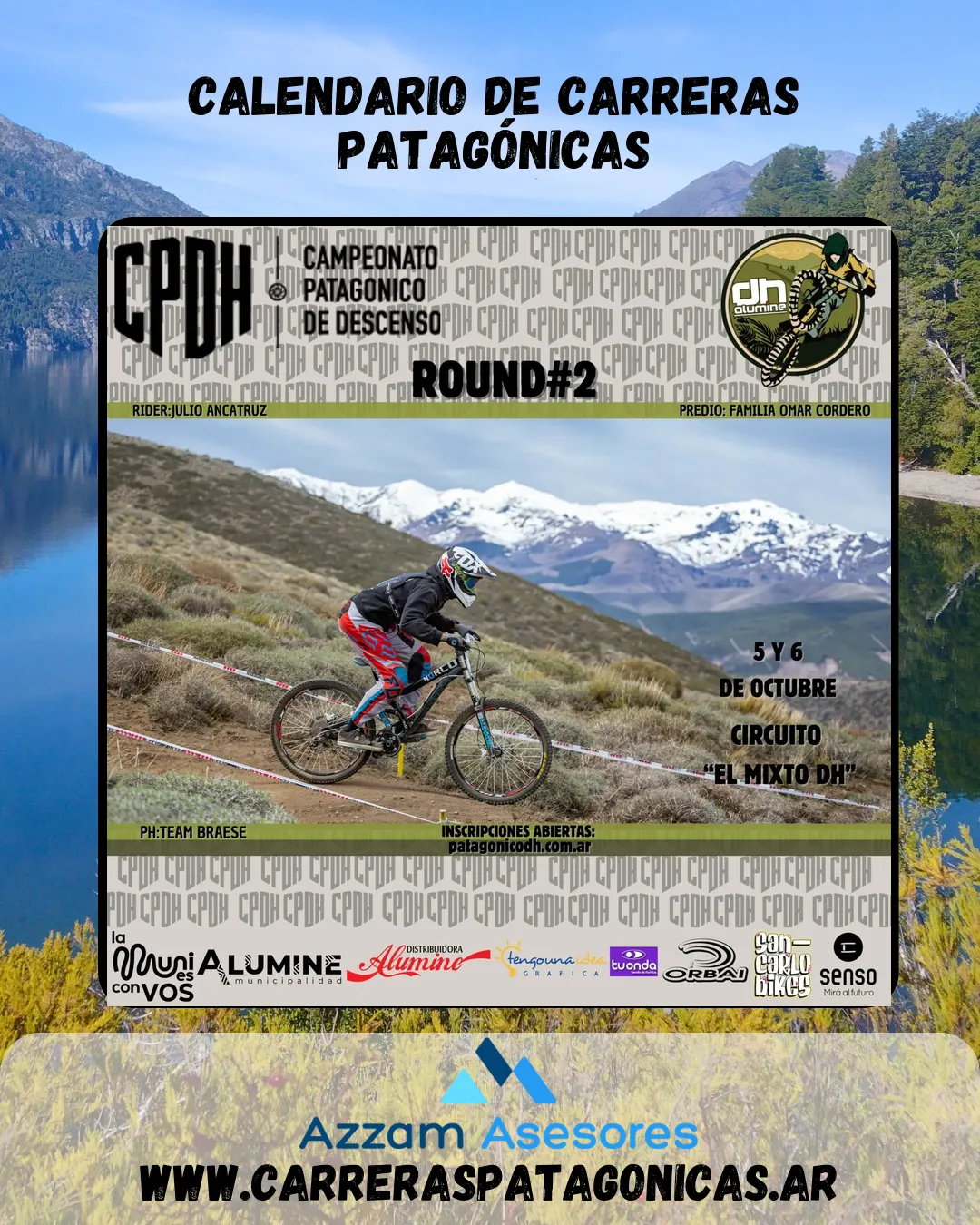 Flyer de 2da Fecha del Campeonato Patagónico de Descenso 2024