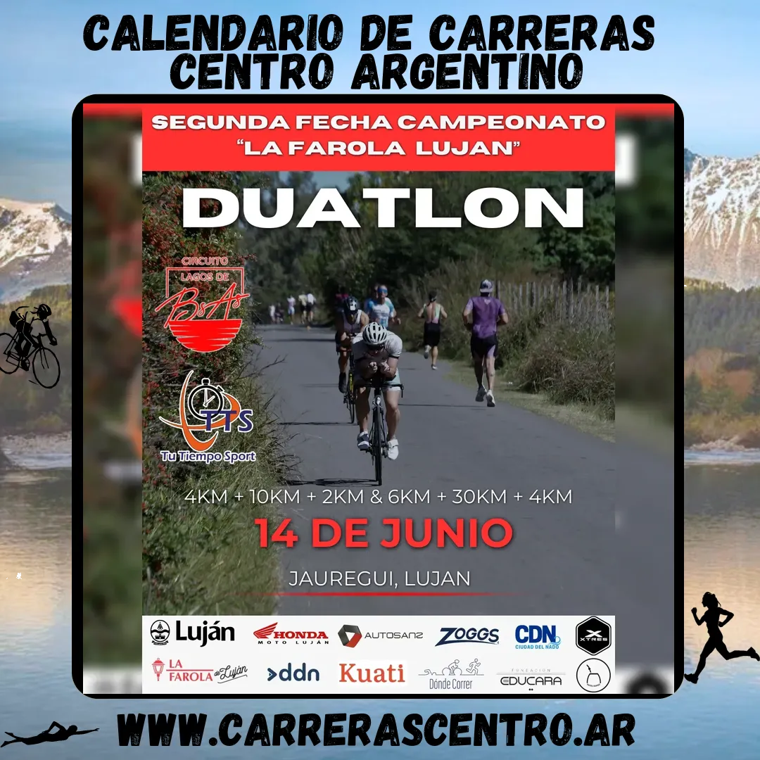 Flyer de 2da Fecha Duatlón Jauregui 2026