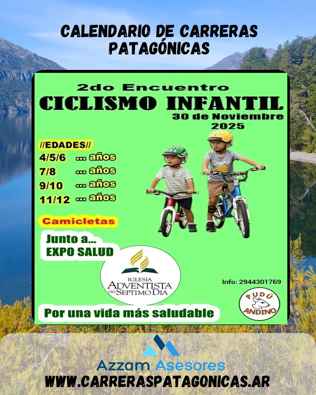 Flyer de 2do Encuentro Ciclismo Infantil 2025