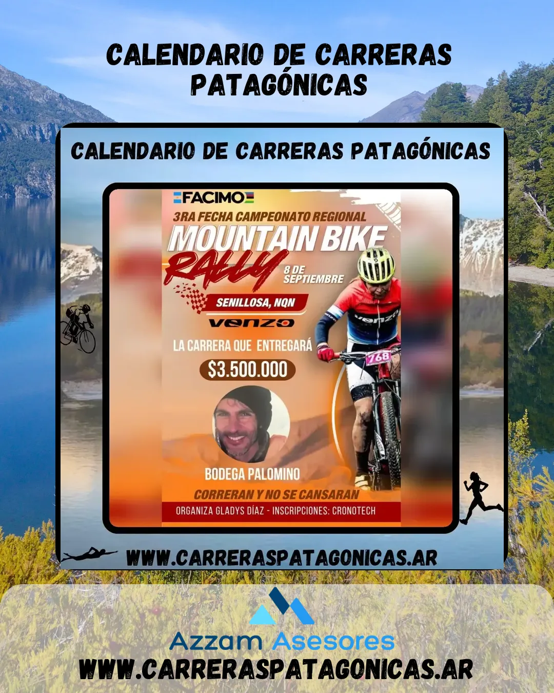 Flyer de 3° Fecha Campeonato Regional MTB Rally 2024