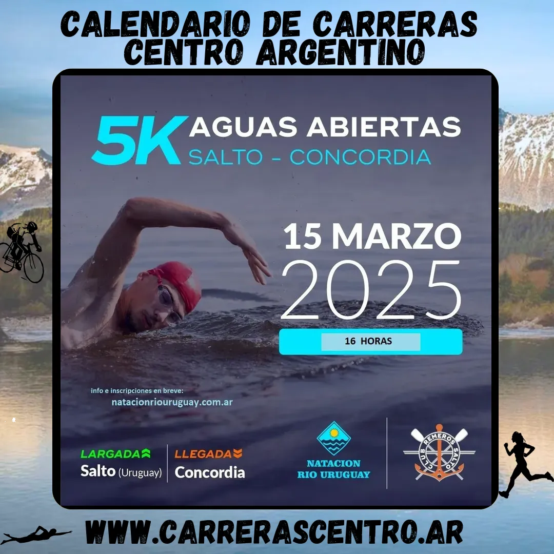 Flyer de 3° Fecha: Circuito de Aguas Abiertas Río Uruguay 2024/25 2025