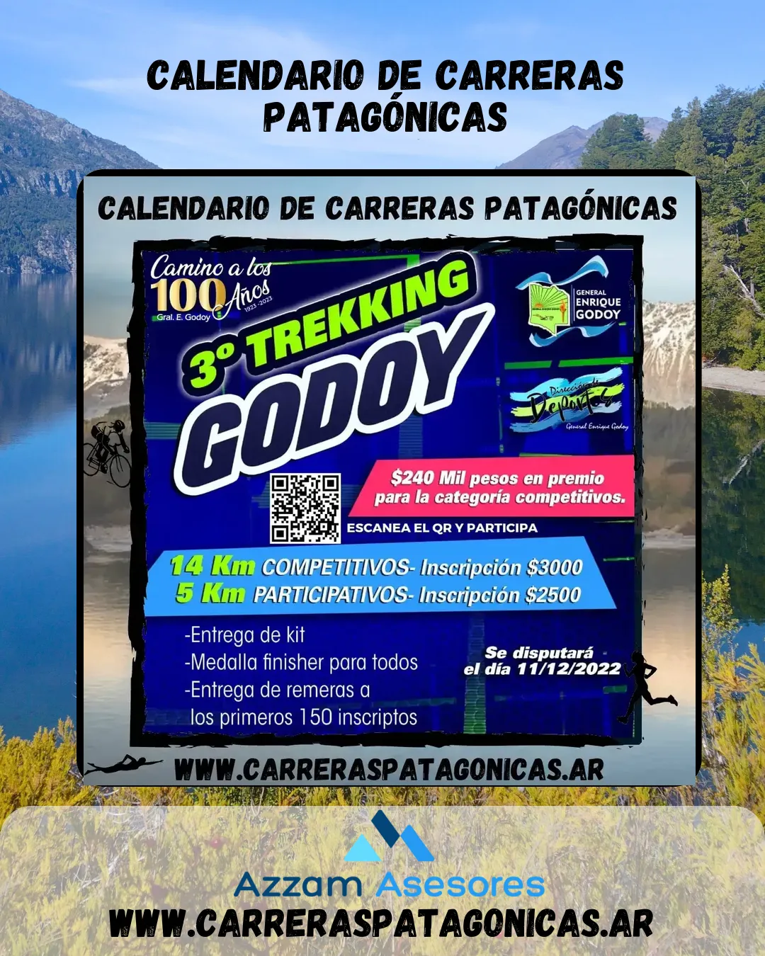 Flyer de 3° Trekking Godoy 2022