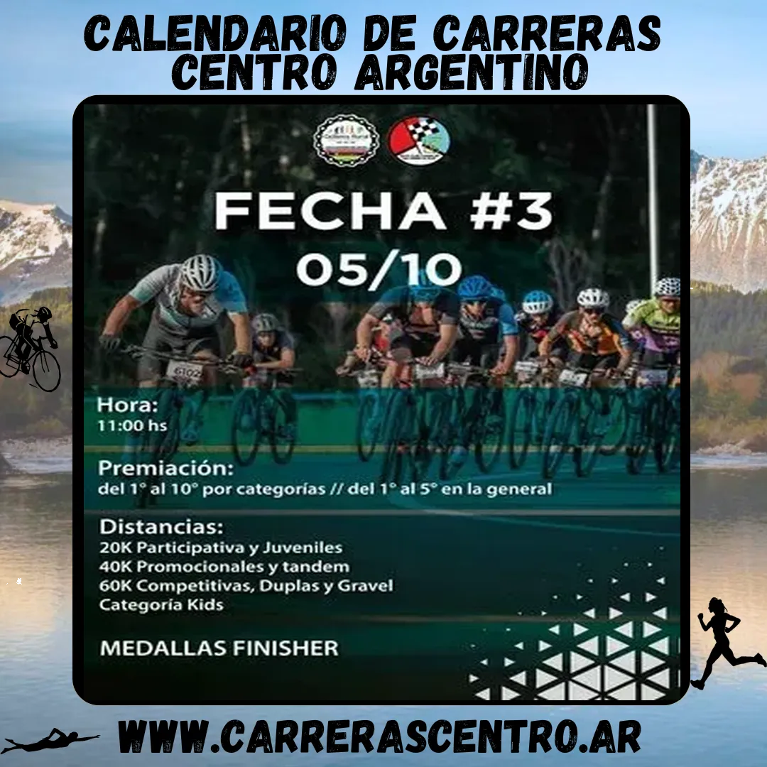 Flyer de 3era Fecha de Ciclismo Rural 2025