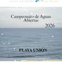 Flyer de 3era Fecha del Campeonato Aguas Abiertas Playa Unión 2026