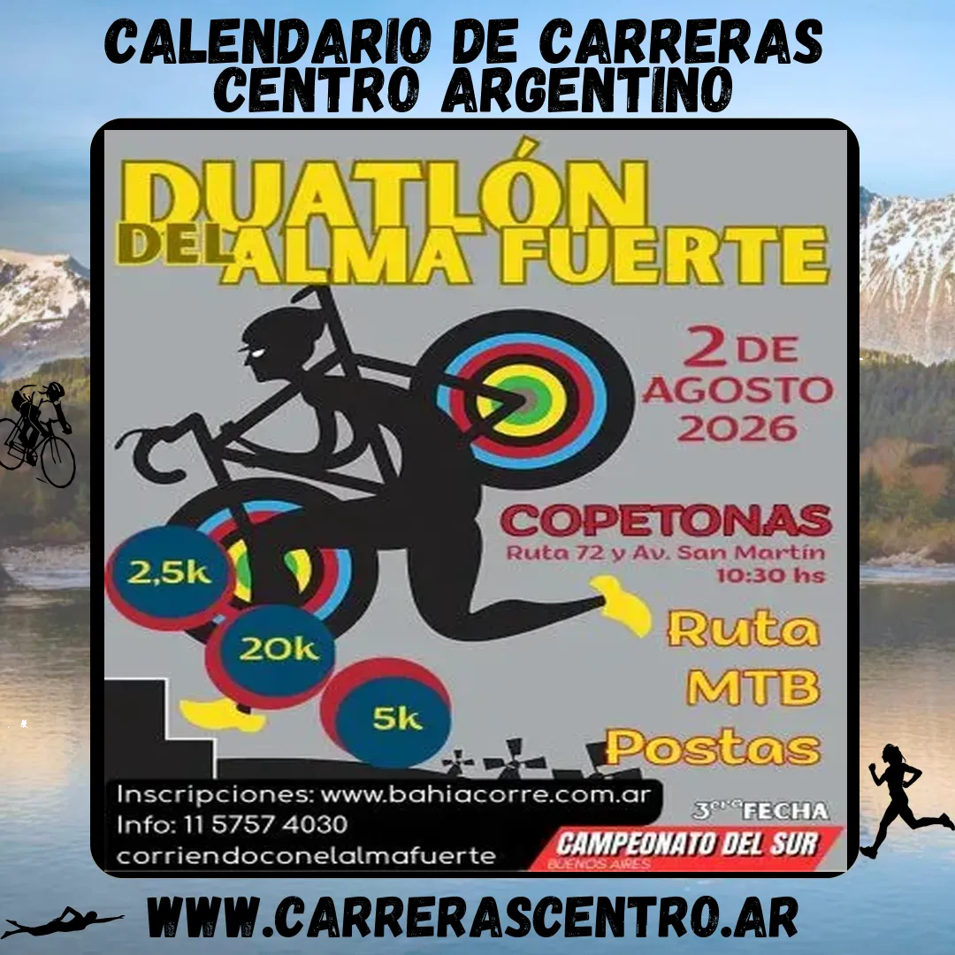 Flyer de 3º Fecha Duatlón del Alma Fuerte 2026