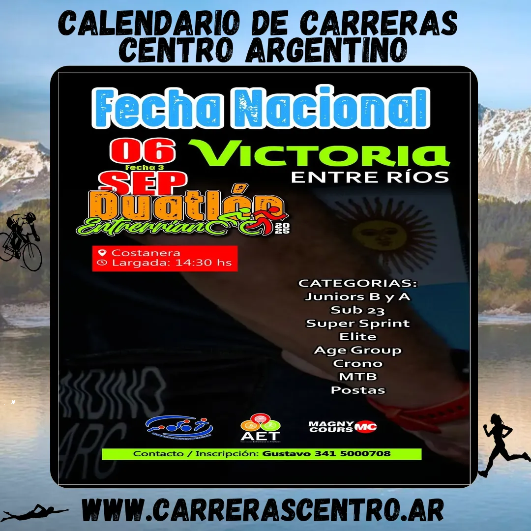 Flyer de 3ra Fecha del Campeonato Entrerriano de Duatlón 2025