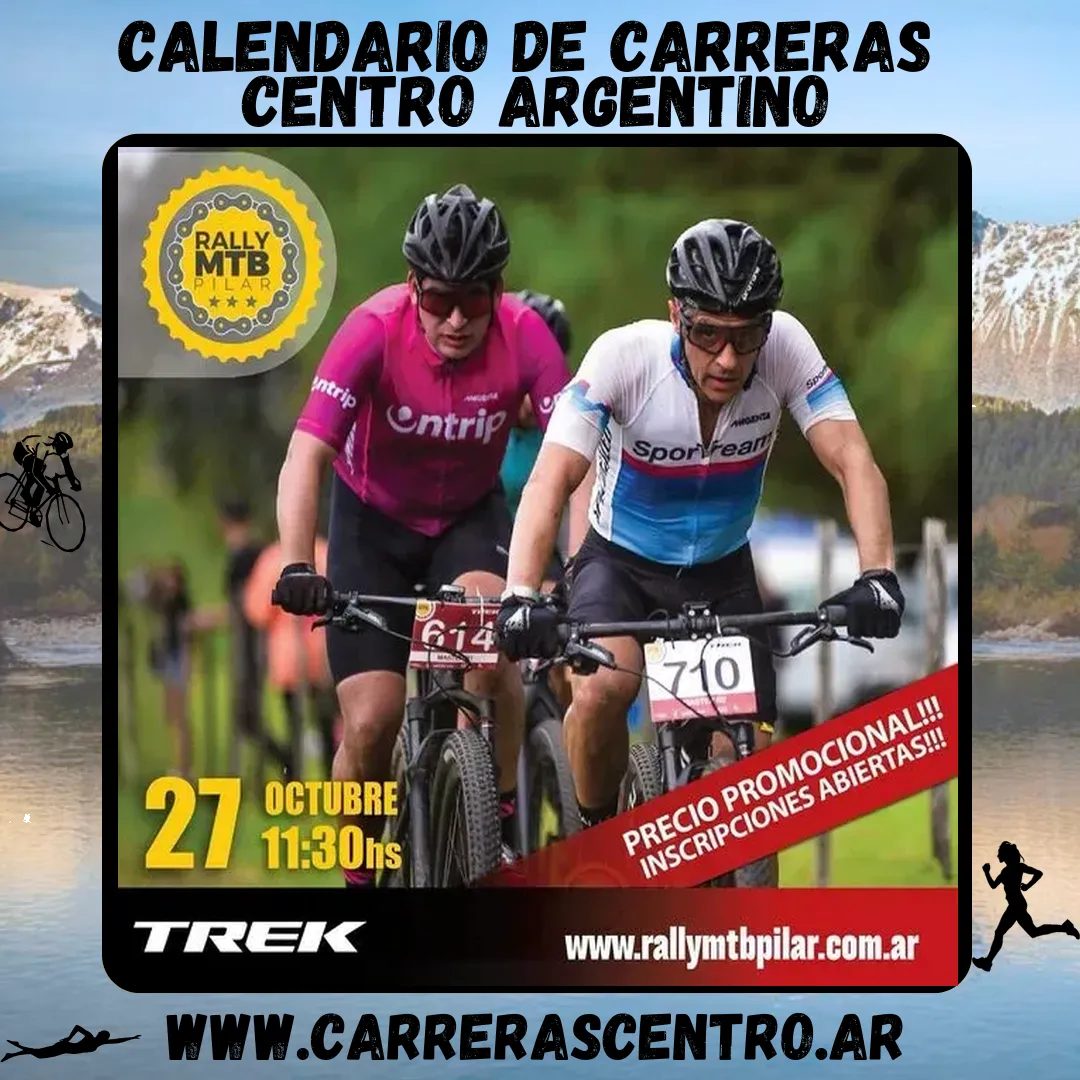 Flyer de 3ra Fecha del Rally MTB Pilar 2024