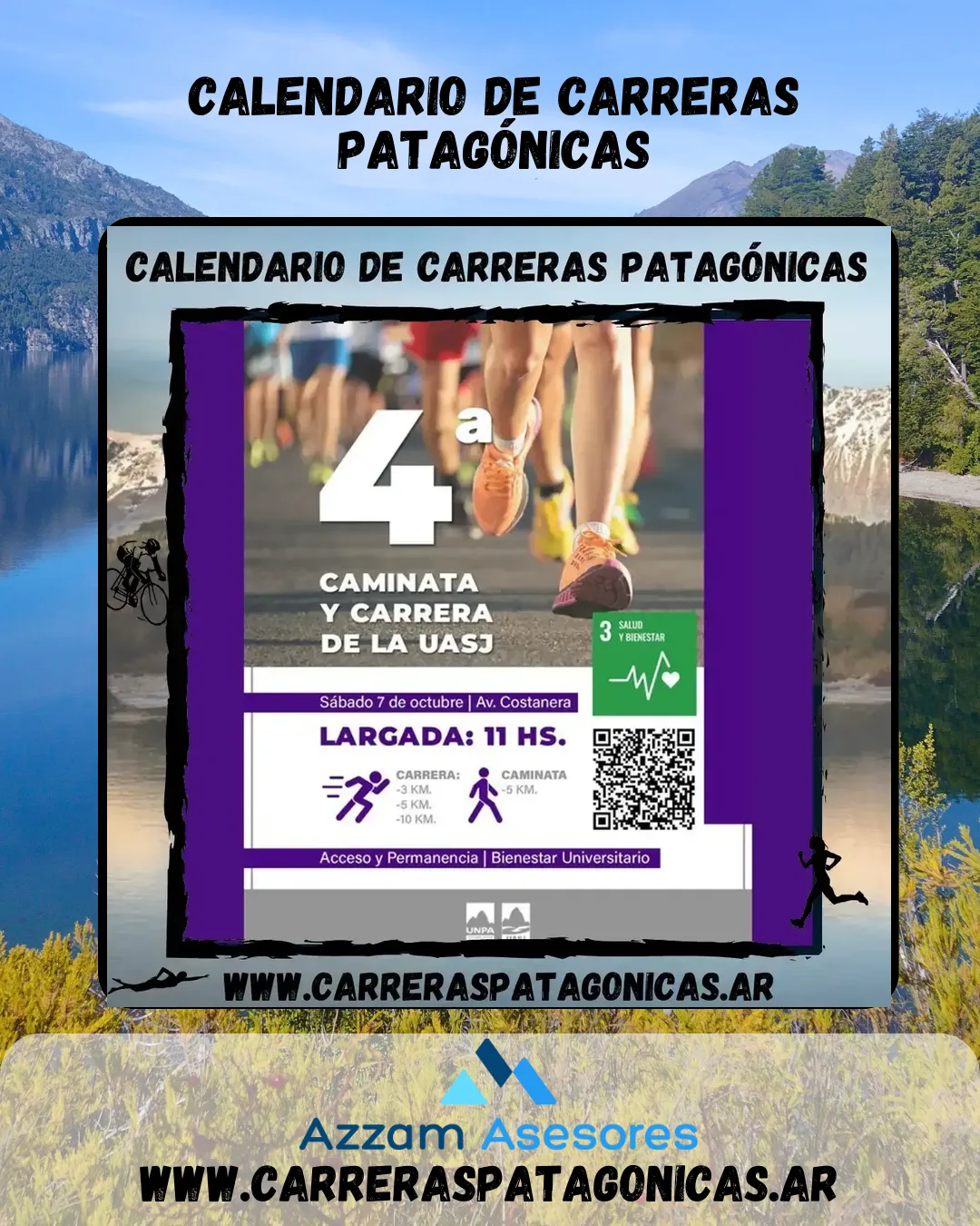 Flyer de 4° Caminata y Carrera de la UASJ 2023