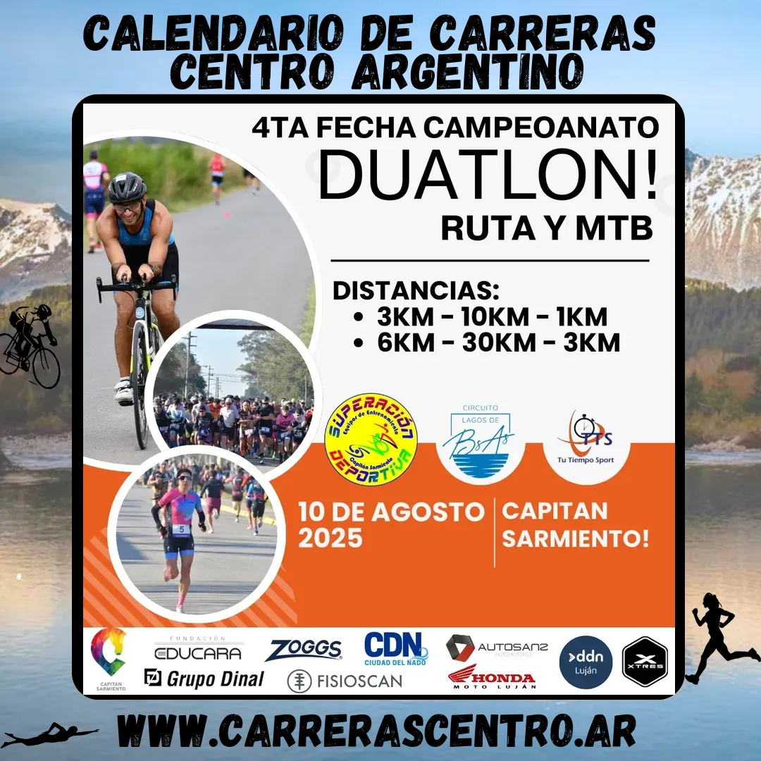 Flyer de 4ta Fecha del Campeonato de Duatlón 2025
