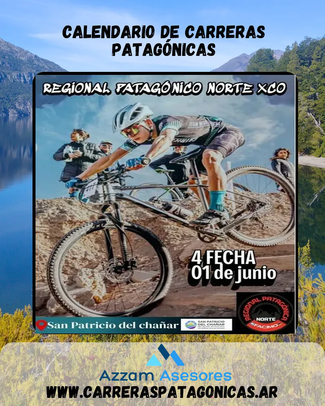Flyer de 4ta Fecha del Regional Patagónico Norte XCO 2025