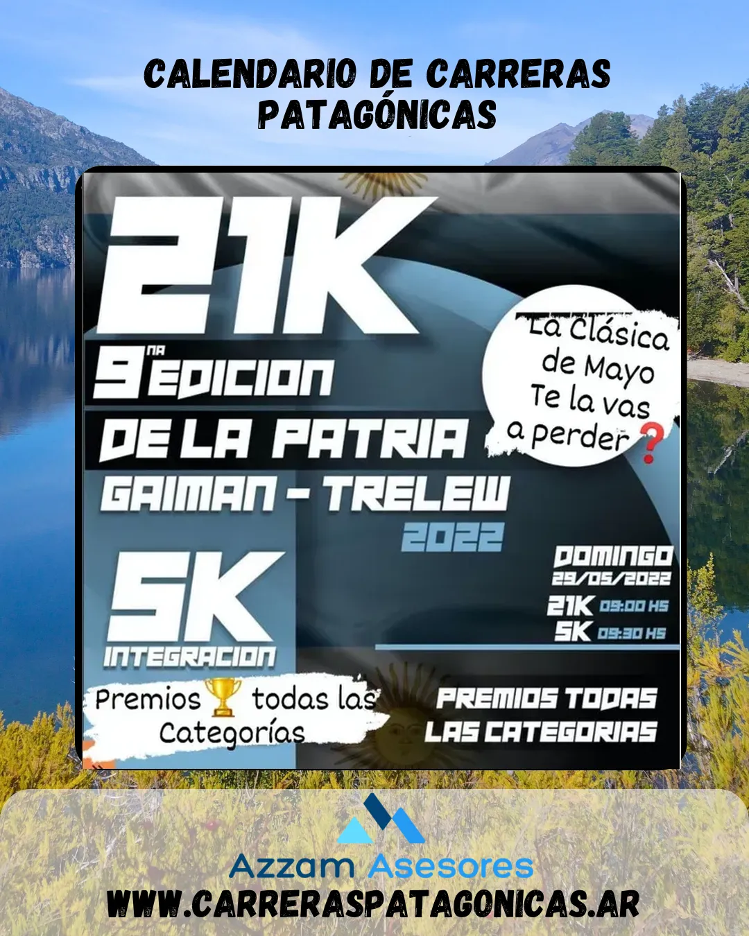 Flyer de 9° EDICIÓN DÍA DE LA PATRIA GAIMAN – TRELEW 2022