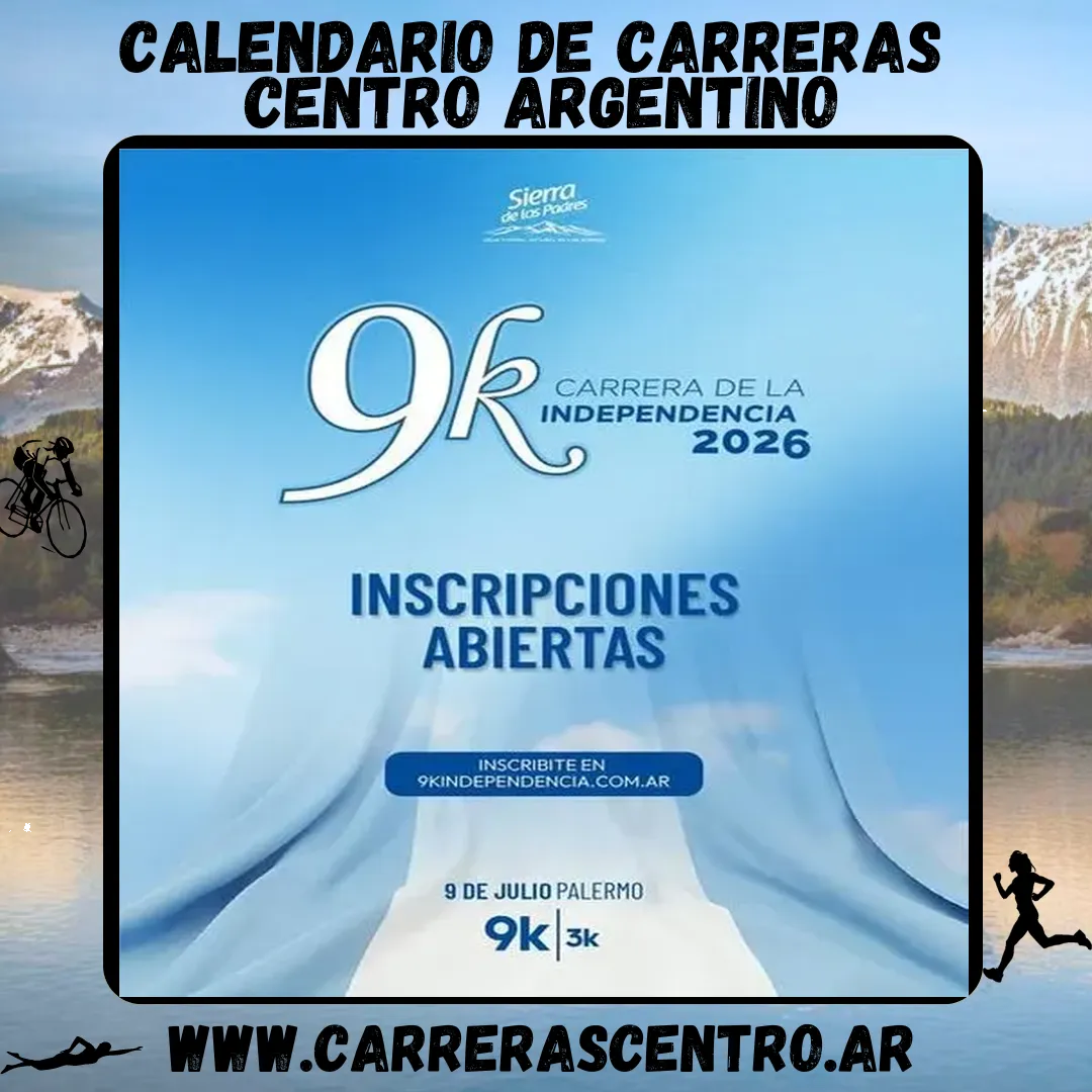 Flyer de 9K Carrera de la Independencia 2026