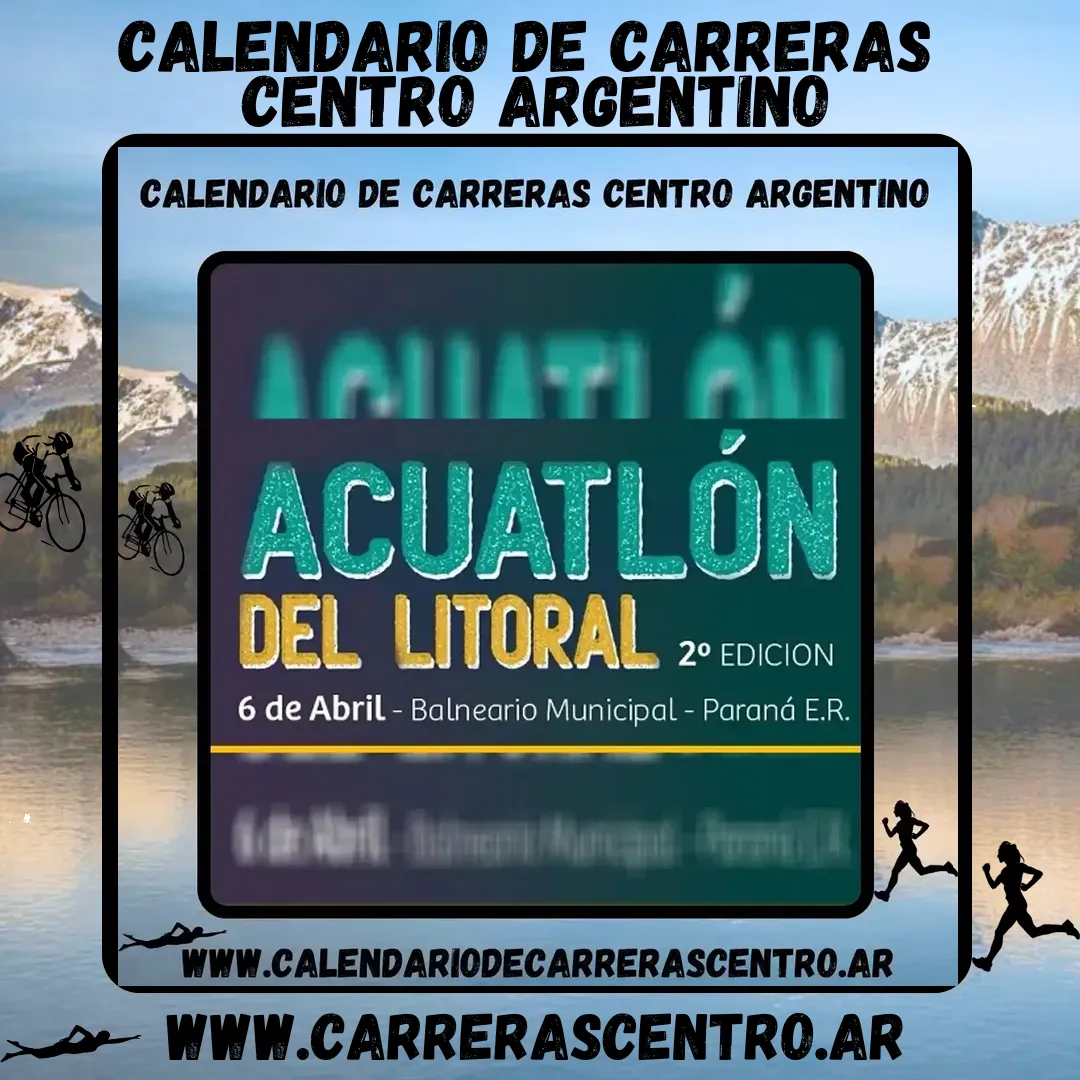 Flyer de Acuatlón del Litoral 2024