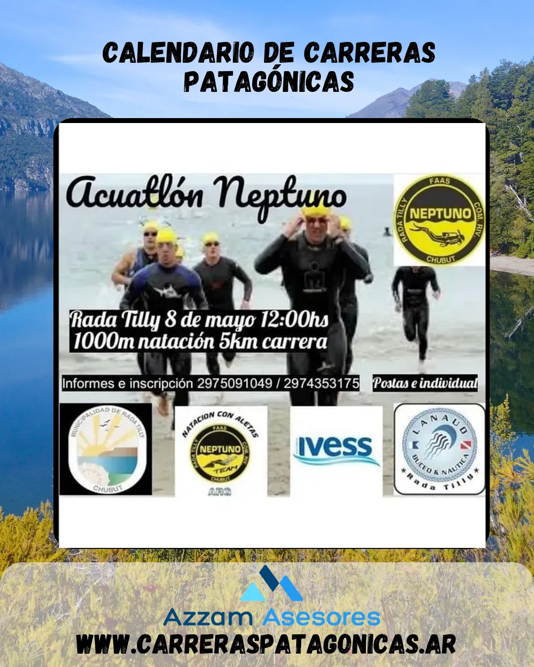 Flyer de ACUATLÓN NEPTUNO 2022