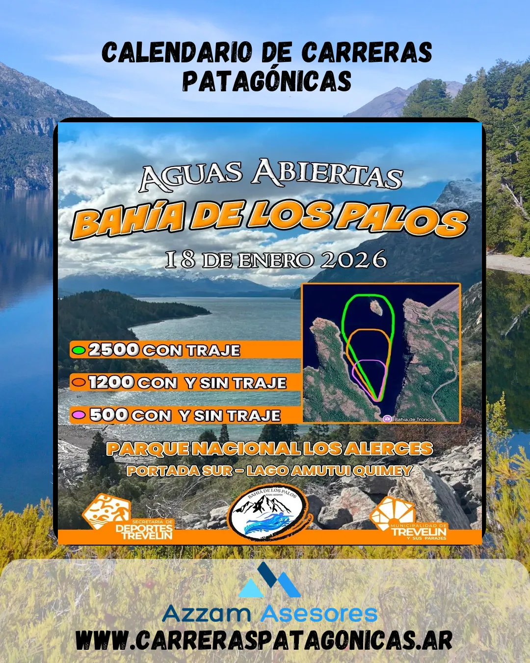 Flyer de Aguas Abiertas Bahía de los Palos 2026