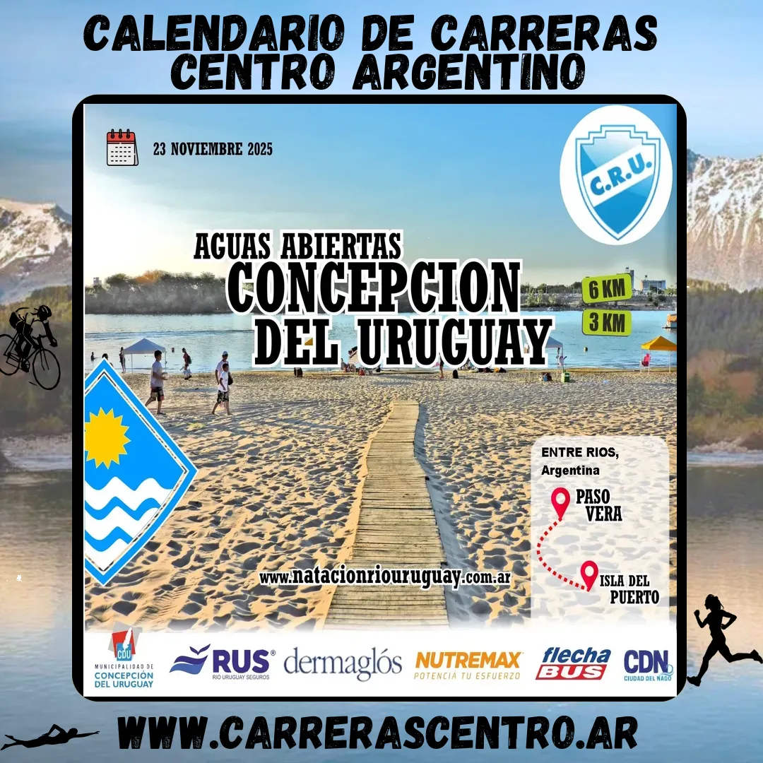 Flyer de Aguas Abiertas Concepción del Uruguay 2025