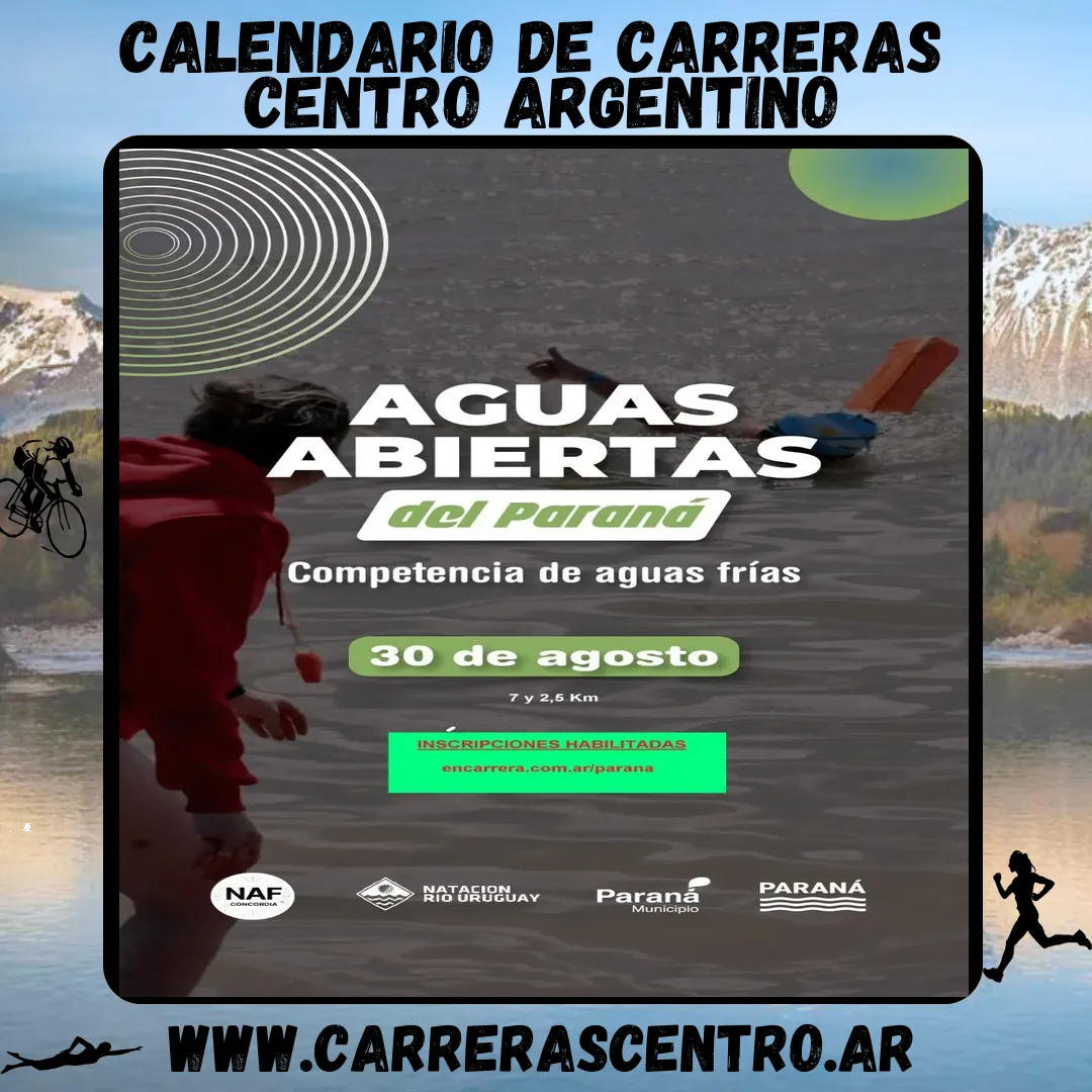 Flyer de Aguas Abiertas del Paraná 2025