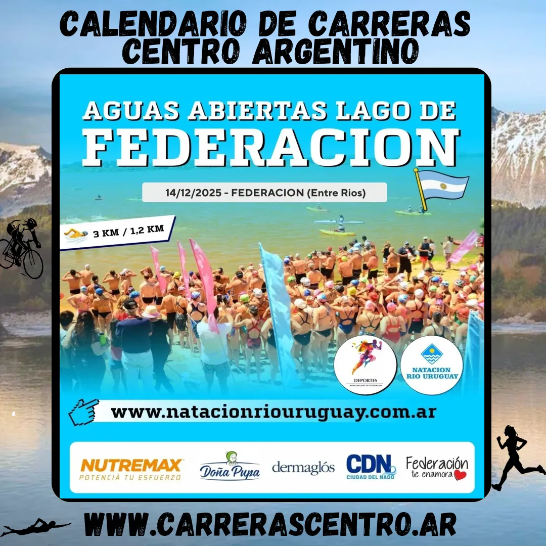 Flyer de Aguas Abiertas Lago de Federación 2025