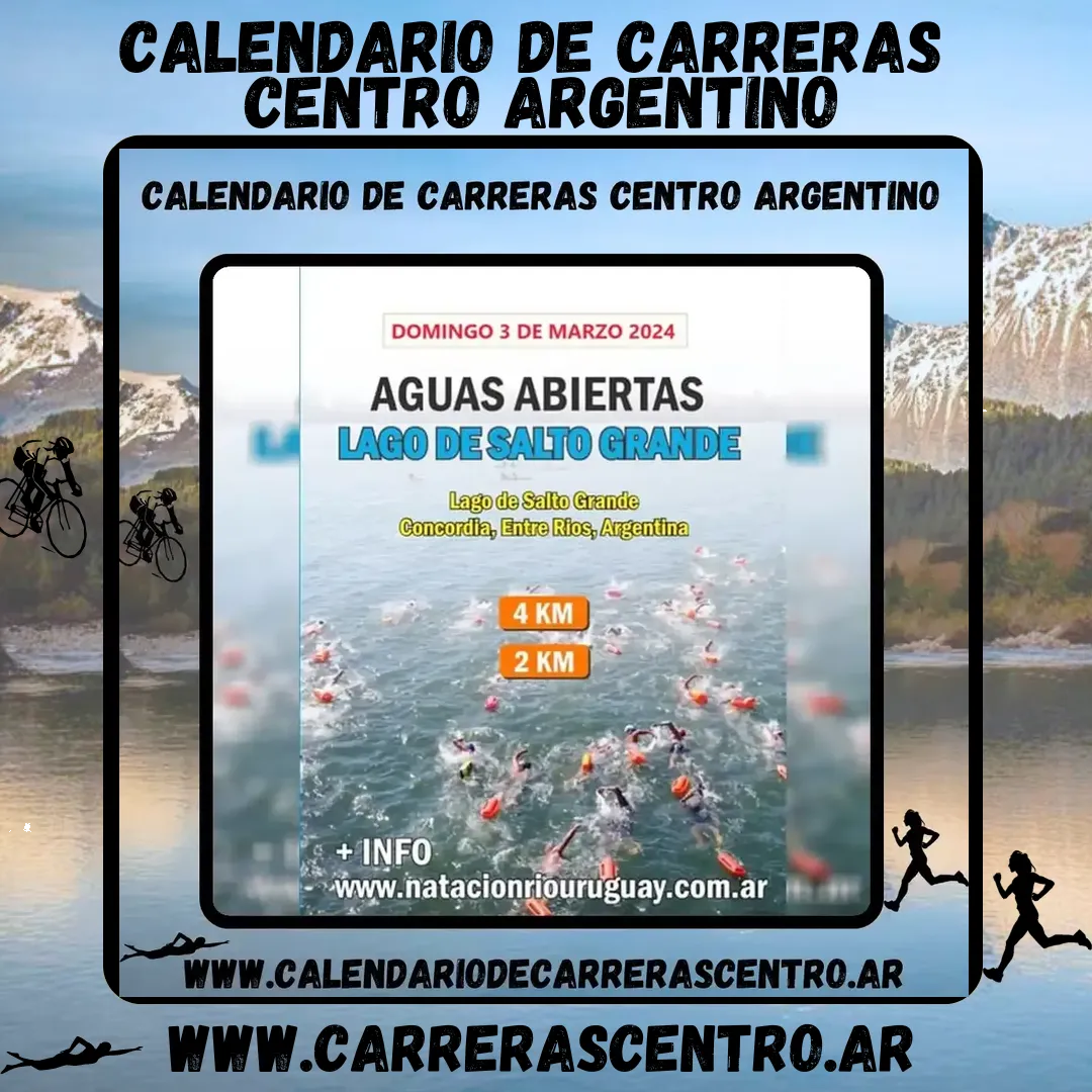Flyer de Aguas Abiertas Lago de Salto Grande 2024