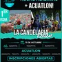 Flyer de Aguas Abiertas y Aquatlón en Lago La Candelaria 2026