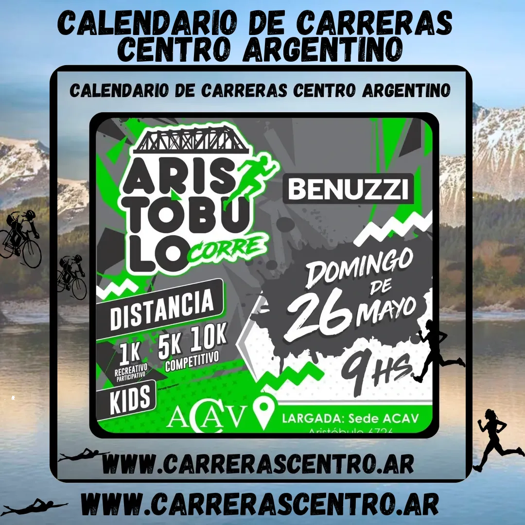 Flyer de Aristóbulo Corre 2024